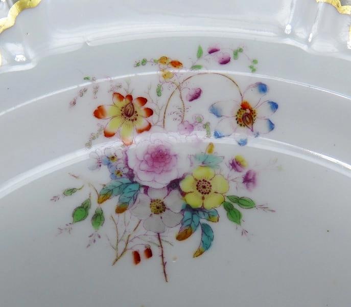 Fine set 17 English Staffordshire Davenport Sage Green Floral Gilt 9.5" Plates - 3