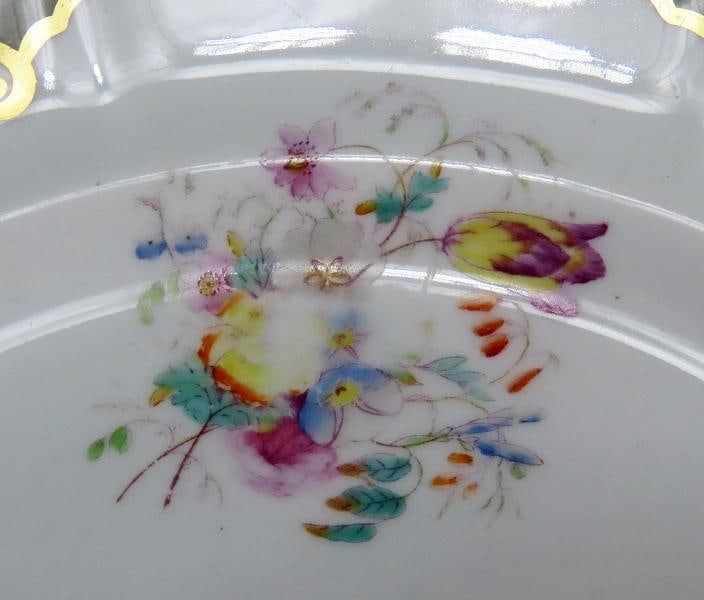 Fine set 17 English Staffordshire Davenport Sage Green Floral Gilt 9.5" Plates - 4
