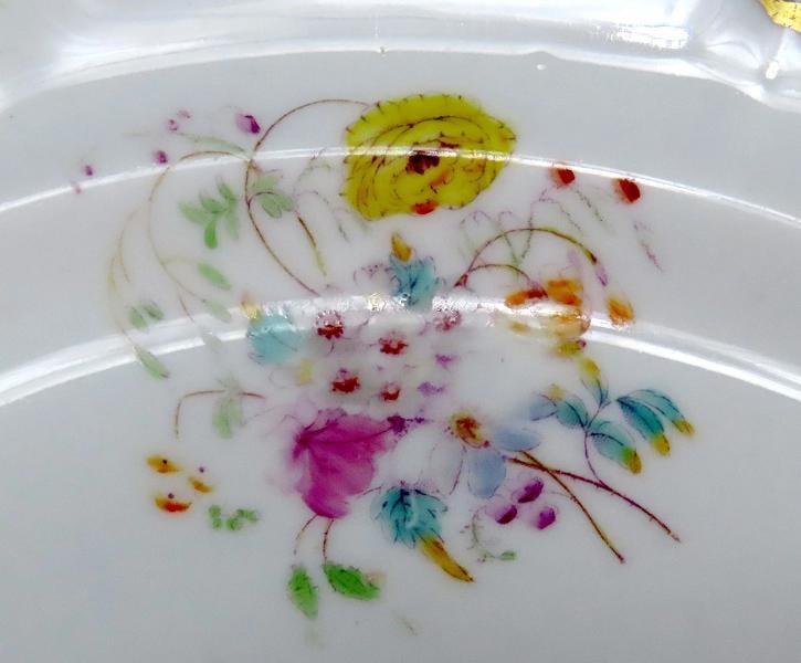 Fine set 17 English Staffordshire Davenport Sage Green Floral Gilt 9.5" Plates - 5