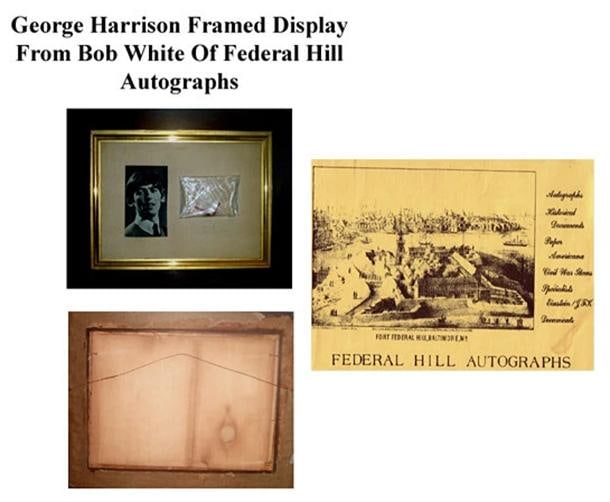 The Beatles GEORGE HARRISON Hair lock PHOTO Signed art Music Memorabilia OFFERS - 4