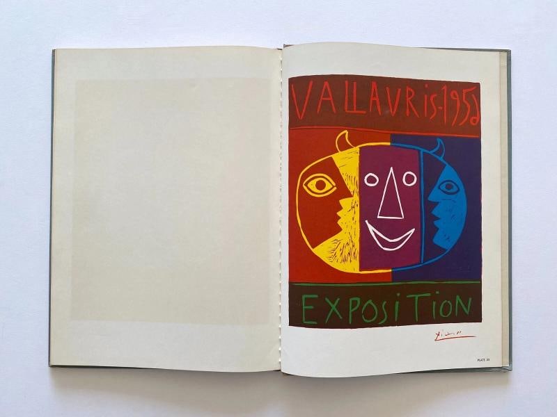 POSTERS OF PICASSO RARE VTG 1957 1ST ED MCM LITHOGRAPH PRINT LRG HARDCOVER BOOK - 11