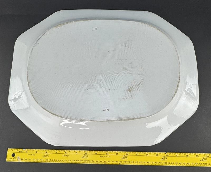 Large c1822 Spode's New Stone 3875 Japan Imari Octagonal Serving Platter Tray - 5