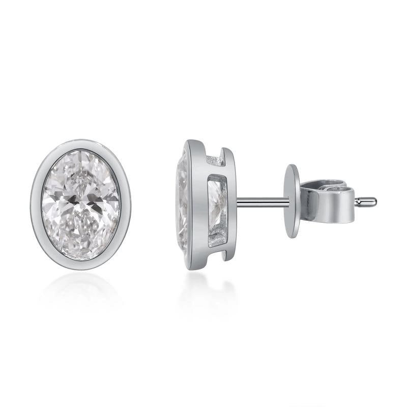 2.07 ctw White Gold Lab-Grown Diamond Earrings - 3