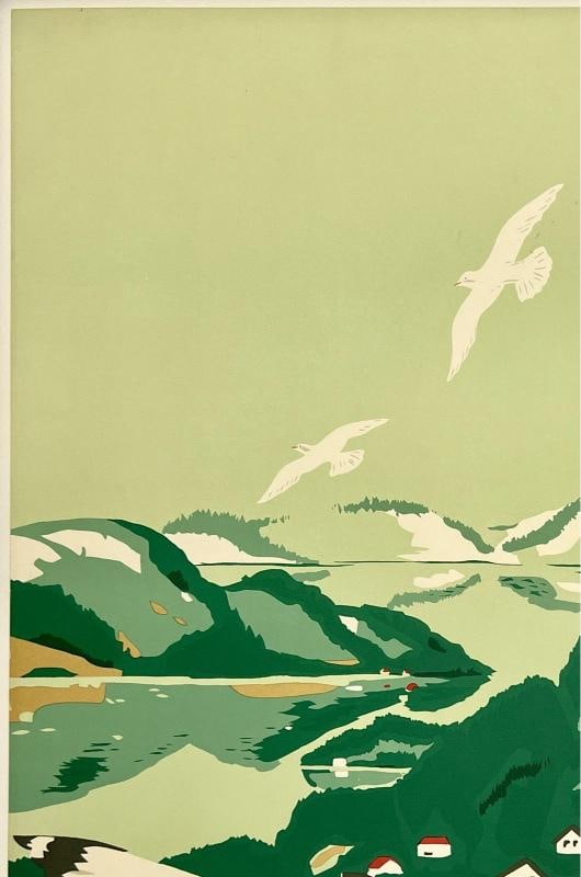 Original Vintage Poster VISIT NEWFOUNDLAND CANADA'S NEWEST PLAYGROUND Travel OL - 2