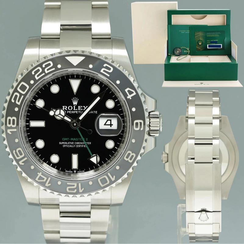 2025 NEW Rolex GMT Master II Bruce Wayne Oyster 126710GRNR Watch Box: Brand Rolex (Guaranteed Authentic) Model GMT-Master II Reference Number 126710GRNR Serial Number Random Serial Gender Men's Metal Stainless Steel Case Size 40.00mm Wrist Size This watch will