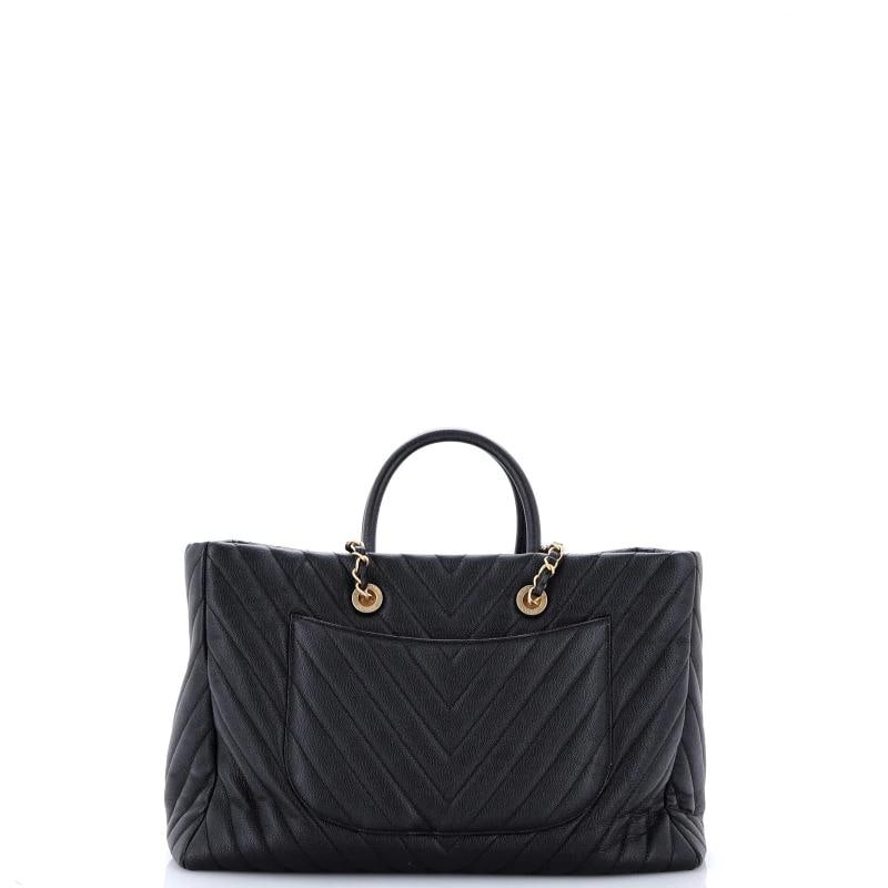 Chanel Coco Handle Shopping Tote Chevron Caviar Large - 3