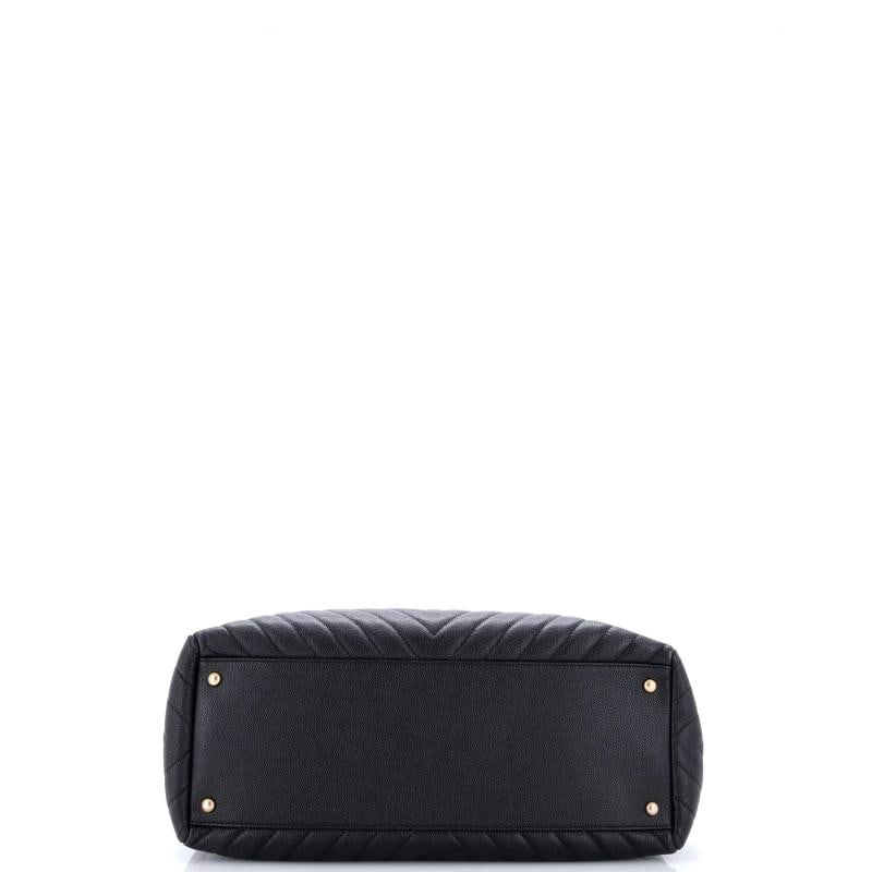 Chanel Coco Handle Shopping Tote Chevron Caviar Large - 4