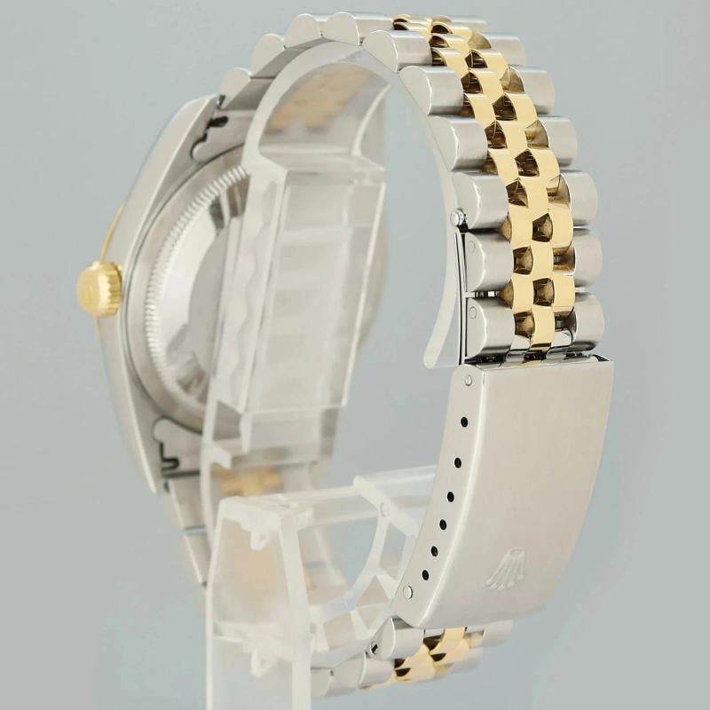 2004 MINT Rolex DateJust 16233 Two Tone Yellow Gold Jubilee Silver Diamond Watch - 4