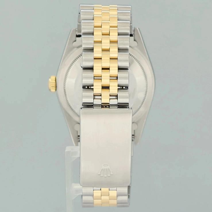 2004 MINT Rolex DateJust 16233 Two Tone Yellow Gold Jubilee Silver Diamond Watch - 5