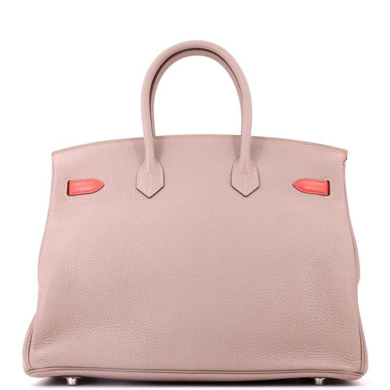 Hermes Birkin Handbag Cascade Tricolor Clemence and Swift with Brushed Palladium - 4