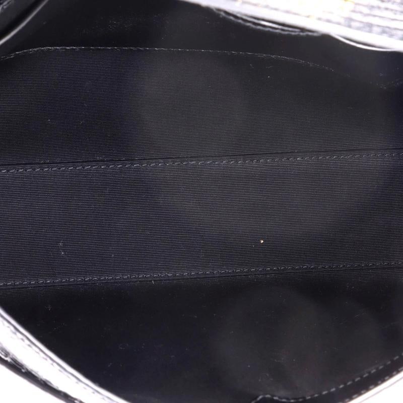 Saint Laurent Manhattan Shoulder Bag Crocodile Embossed Leather Medium - 4