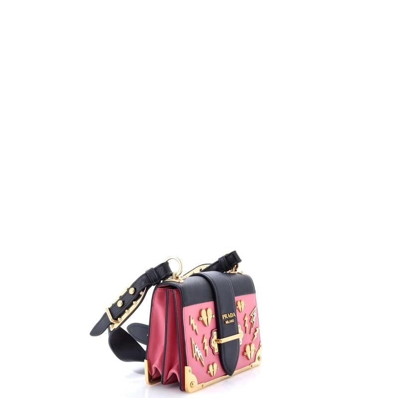 Prada Cahier Crossbody Bag Embellished Leather Small - 2