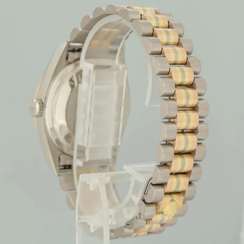 MINT Rolex President Day Date 18239 Champagne Diamond Quick Set Tridor Watch Box - 4