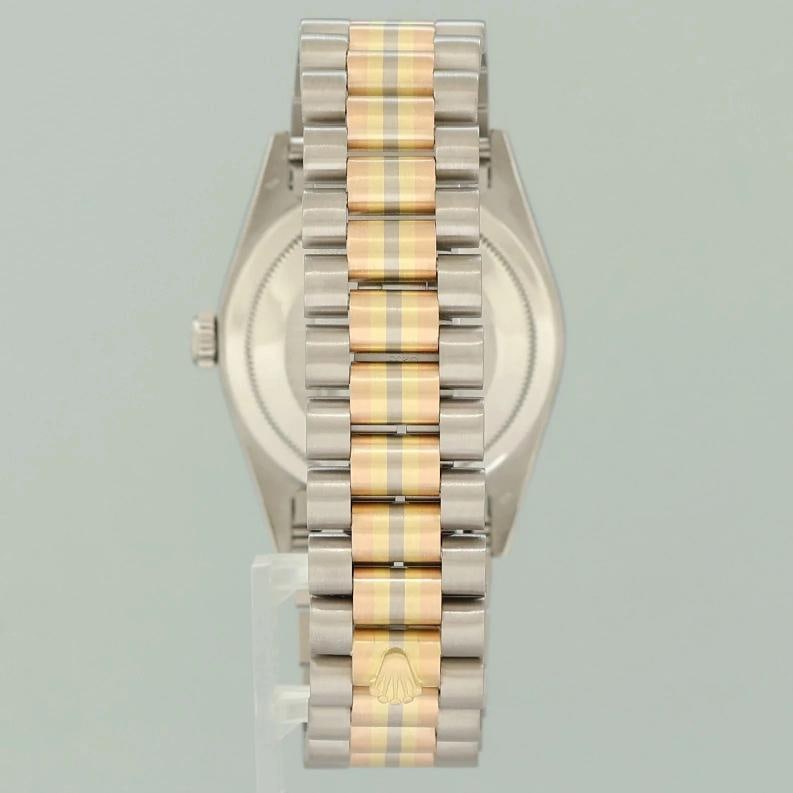 MINT Rolex President Day Date 18239 Champagne Diamond Quick Set Tridor Watch Box - 5