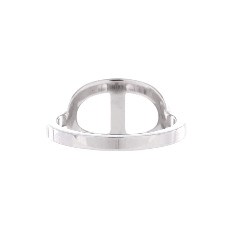 Hermes Chaine d'Ancre Contour Ring 18K White Gold and Diamonds Medium - 3