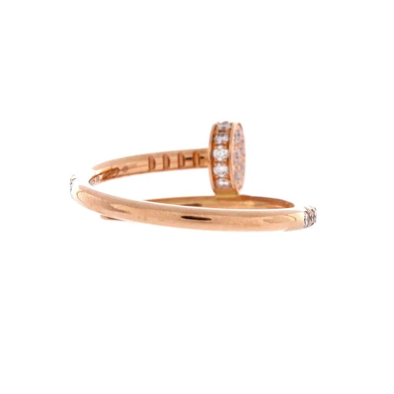 Cartier Juste un Clou Paved Ring 18K Rose Gold with Diamonds Small - 3