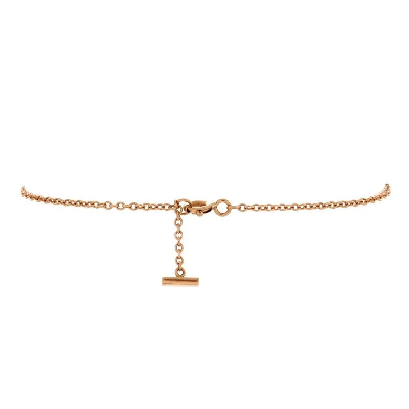 Tiffany & Co. T Smile Chain Bracelet 18K Rose Gold with Diamonds Mini - 2
