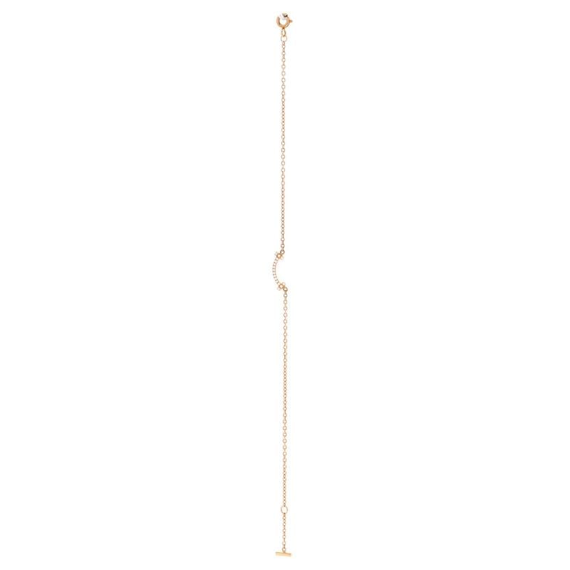 Tiffany & Co. T Smile Chain Bracelet 18K Rose Gold with Diamonds Mini - 3
