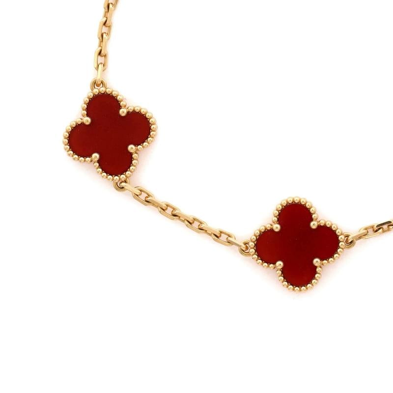 Van Cleef & Arpels Vintage Alhambra 5 Motifs Bracelet 18K Yellow Gold - 2