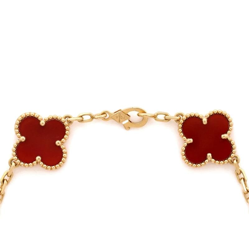 Van Cleef & Arpels Vintage Alhambra 5 Motifs Bracelet 18K Yellow Gold - 3