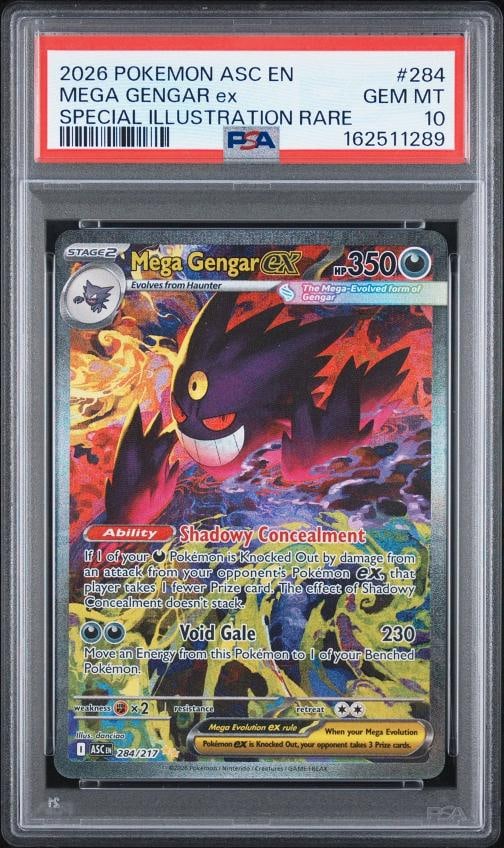 2026 POKEMON ASC EN-ASCENDED HEROES #284 MEGA GENGAR EX PSA 10: Condition: Graded - PSA 10: Professionally graded,Graded: Yes,Set: 2026 POKEMON ASC EN-ASCENDED HEROES,Game: PokÃƒÂ©mon TCG,Character: MEGA GENGAR EX,Card Name: MEGA GENGAR