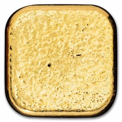 1 oz Gold Bar - 9FM Gold Button - 2