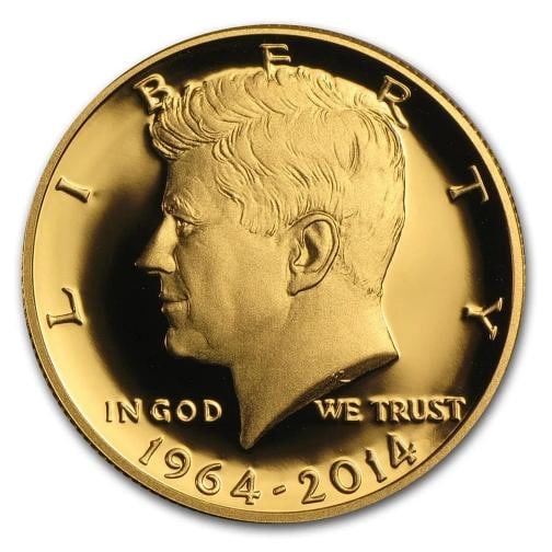 2014-W 3/4 oz Gold Kennedy Half Dollar Commem Proof (w/Box & COA) - 2