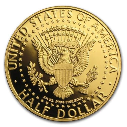 2014-W 3/4 oz Gold Kennedy Half Dollar Commem Proof (w/Box & COA) - 3