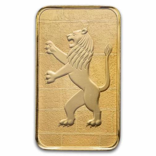 1 oz Gold Bar - Holy Land Mint Lion of Judah (In Assay) - 3