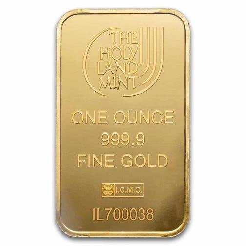 1 oz Gold Bar - Holy Land Mint Lion of Judah (In Assay) - 4