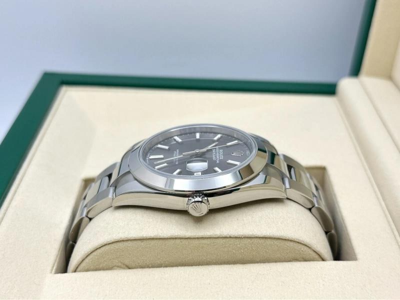 Brand New 2025 Rolex Datejust 41 126300 Slate Rhodium Dial Steel Box Paper - 6