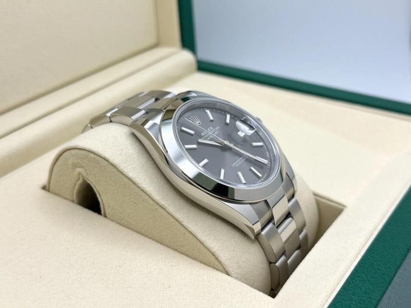 Brand New 2025 Rolex Datejust 41 126300 Slate Rhodium Dial Steel Box Paper - 7