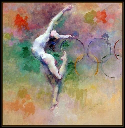 Hua Chen Signed Hand Embellished Giclee on Canvas - 2