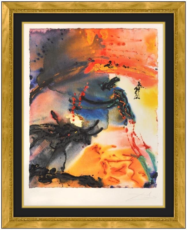 Salvador Dali Signed Original Etching with Embossing Framed: measuring approximately 30Ã¢â‚¬Â x 22Ã¢â‚¬Â (archival matted to 24Ã¢â‚¬Â x