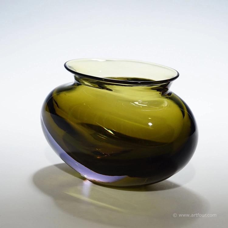 Vintage Art Glass Vase by Flavio Poli for Seguso Vetri D'Arte - 3