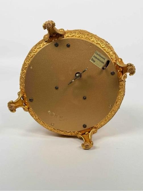 Vintage ELPA West Germany Ormolu 2 Birds Gold Cage Wind Up Automaton Music Box - 15