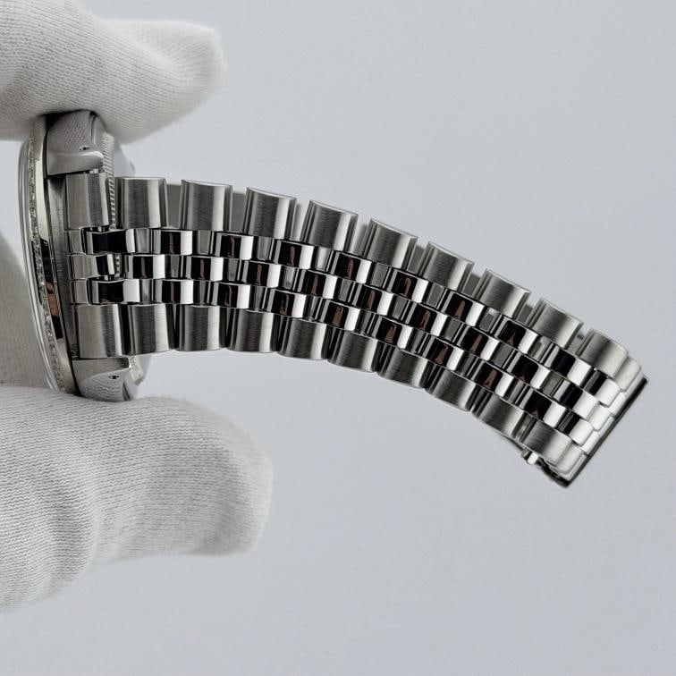 Rolex Datejust 16234 36mm White Diamond Dial Diamond Bezel Steel Jubilee - 3