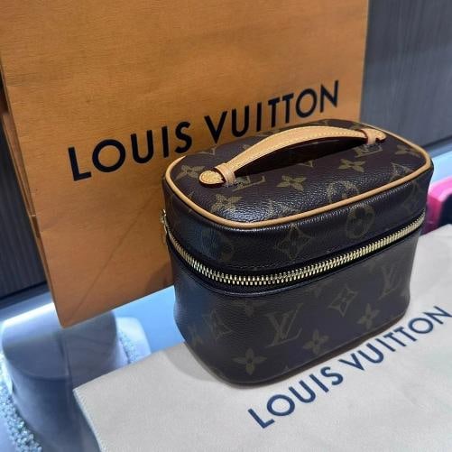 Louis Vuitton Nice Nano Monogram Vanity Pouch Brown Hand Bag - 3