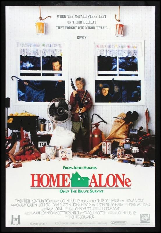 HOME ALONE ORIGINAL RARE DS UK CHRISTMAS MOVIE POSTER 1990~( 27" x 40"): Original/Reproduction: Original,Object Type: Poster,Industry: Movies,Country of Origin: United States