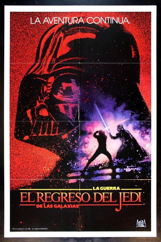REVENGE OF THE JEDI ORIGINAL MOVIE POSTER STAR WARS 1983~(27" x 41")