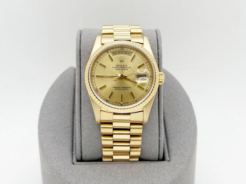 Rolex Day Date President 18038 36mm Champagne Dial 18K Yellow Gold Box Booklets - 5