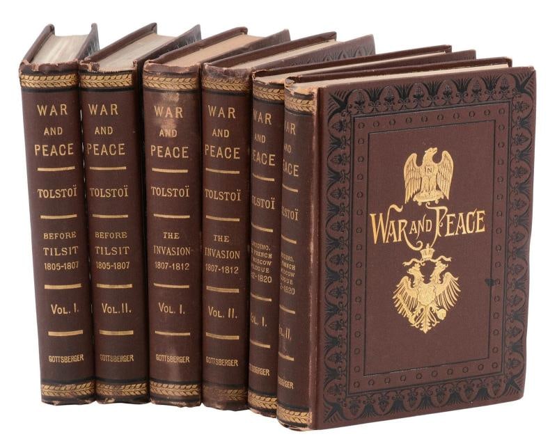 War and Peace ~ by LEO TOLSTOY ~ First American Edition ~ 1st Printing 1886 (1 of 7)