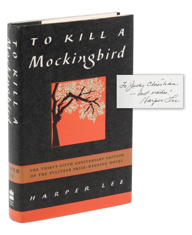 To Kill A Mockingbird ~ SIGNED by HARPER LEE ~ 35th Anniversary Reprint ~ 1995