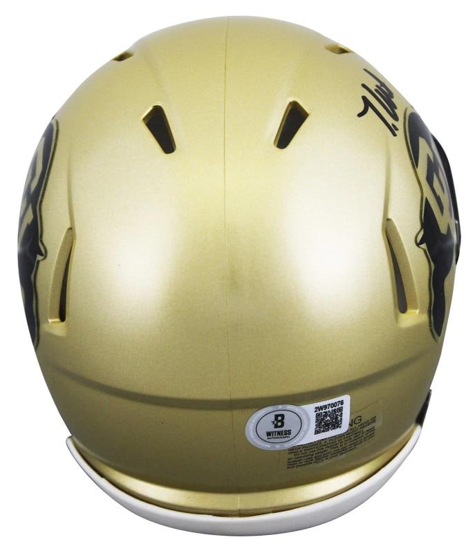 Colorado Travis Hunter "24 Heisman" Signed Speed Mini Helmet BAS Witnessed - 2