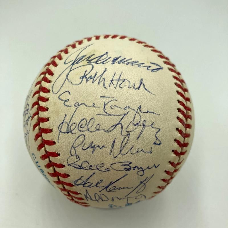 1961 New York Yankees World Series Champs Team Signed Baseball Mickey Mantle JSA - 2