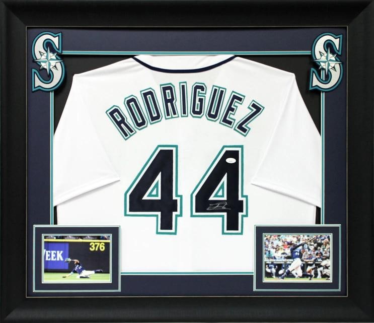 Julio Rodriguez Authentic Signed White Pro Style Framed Jersey Autographed JSA (1 of 1)