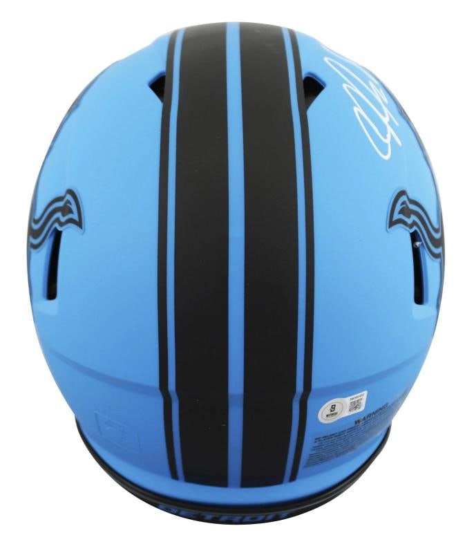 Lions Calvin Johnson Signed Rave Full Size Speed Proline Helmet BAS Witnessed - 2