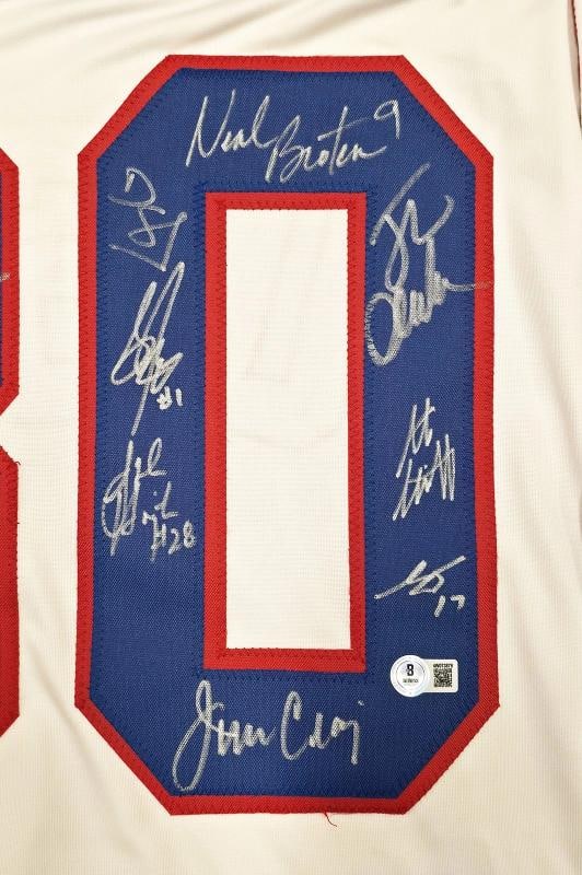 1980 Team USA Miracle on Ice Auto White Jersey Miracles? 18 Sig Eruzione Beckett - 4