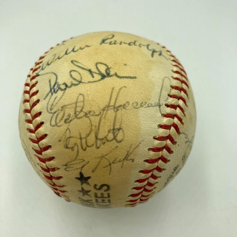 1977 NY Yankees World Series Champs Team Signed Baseball Thurman Munson PSA DNA - 2