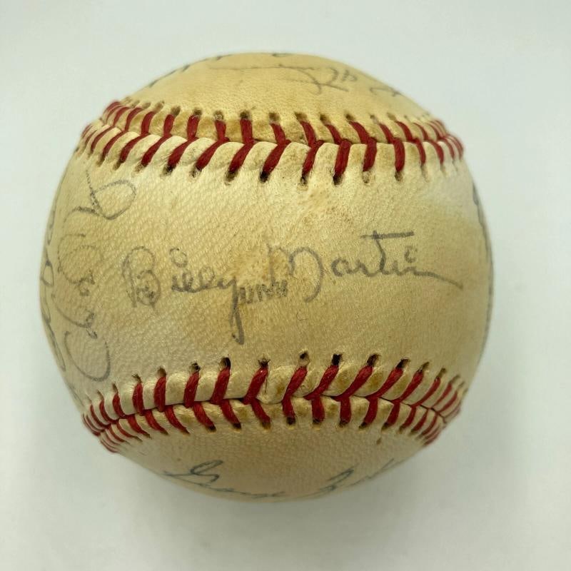 1977 NY Yankees World Series Champs Team Signed Baseball Thurman Munson PSA DNA - 4